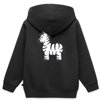 Zebra - Kinder Premium Organic Zip Hoodie - Schwarz - Hinten - AI Model Kid Male (0cm)