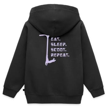 SCOOTER TRAINING COOLES GESCHENK STUNTSCOOTER KIDS - Kinder Premium Organic Zip Hoodie - Schwarz - Hinten - AI Model Kid Male (0cm)