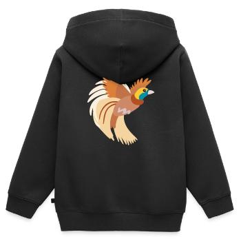 Bird of paradise - Kids Premium Organic Zip-up Hoodie - black - Back - AI Model Kid Male (0cm)