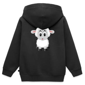 Süßes Versickern - Kinder Premium Organic Zip Hoodie - Schwarz - Hinten - AI Model Kid Male (0cm)