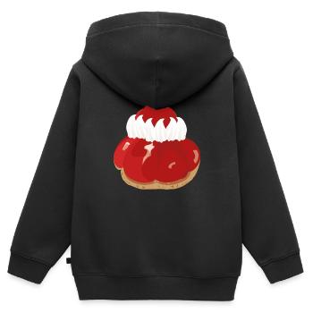 religiösen - Kinder Premium Organic Zip Hoodie - Schwarz - Hinten - AI Model Kid Male (0cm)
