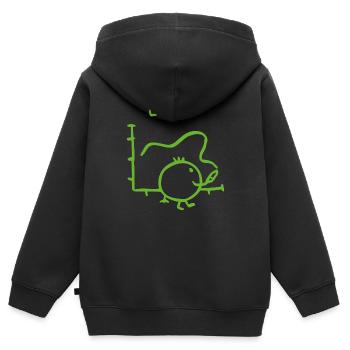 Statistiques de la vie - Sweat Premium à capuche zippé enfant bio - noir - Dos - AI Model Kid Male (0cm)