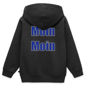Moin Moin Accueil Nord - Sweat Premium à capuche zippé enfant bio - noir - Dos - AI Model Kid Male (0cm)