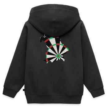 Dartboard Bayern - Kinder Premium Organic Zip Hoodie - Schwarz - Hinten - AI Model Kid Male (0cm)