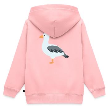gull - Kids Premium Organic Zip-up Hoodie - rose - Back - AI Model Kid Female (0cm)
