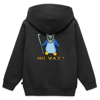 hockey feldhockey torwart no way hockeytormann - Kinder Premium Organic Zip Hoodie - Schwarz - Hinten - AI Model Kid Male (0cm)