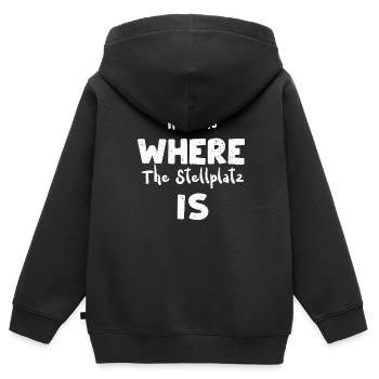 Home Is Where The Pitch Is - Kids Premium Organic Zip-up Hoodie - black - Back - AI Model Kid Male (0cm)