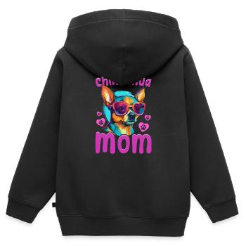 Chihuahua Chiwawa Dog Breed Pet - Chihuahua mom - Kinder Premium Organic Zip Hoodie - Schwarz - Hinten - AI Model Kid Male (0cm)