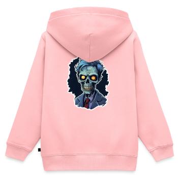 Halloween Zombie - Kinder Premium Organic Zip Hoodie - Rosa - Hinten - AI Model Kid Female (0cm)