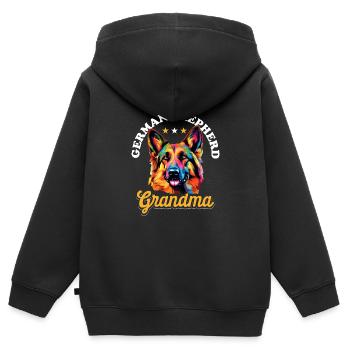 German Shepherd Dog Breed Pet German Shepherd - Kinder Premium Organic Zip Hoodie - Schwarz - Hinten - AI Model Kid Male (0cm)