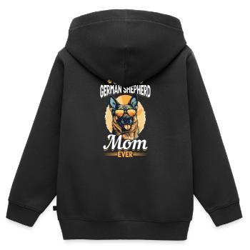 German Shepherd Dog Coolest German Shepherd Mom - Kinder Premium Organic Zip Hoodie - Schwarz - Hinten - AI Model Kid Male (0cm)