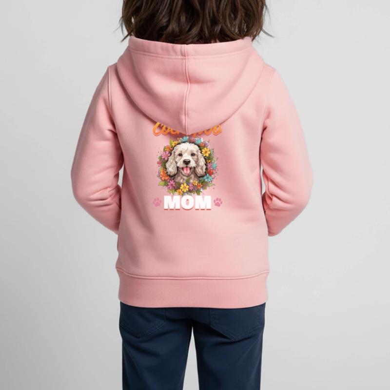 Cockapoo Race de chien Cockapoo Maman Cockapoo Sweat Premium à capuche zippé enfant bio