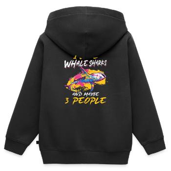 Funny Whale Shark Animal I Like Whale Sharks - Kinder Premium Organic Zip Hoodie - Schwarz - Hinten - AI Model Kid Male (0cm)