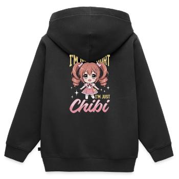 Anime Chibi Kawaii - Kinder Premium Organic Zip Hoodie - Schwarz - Hinten - AI Model Kid Male (0cm)