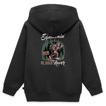 Bigfoot Sasquatch - Sweat Premium à capuche zippé enfant bio - noir - Dos - AI Model Kid Male (0cm)