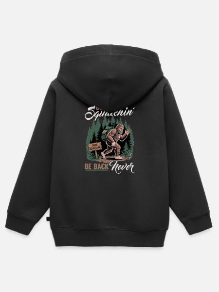 Bigfoot Sasquatch - Kinder Premium Organic Zip Hoodie - Schwarz