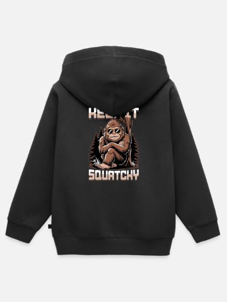 Bigfoot Sasquatch - Kinder Premium Organic Zip Hoodie - Schwarz