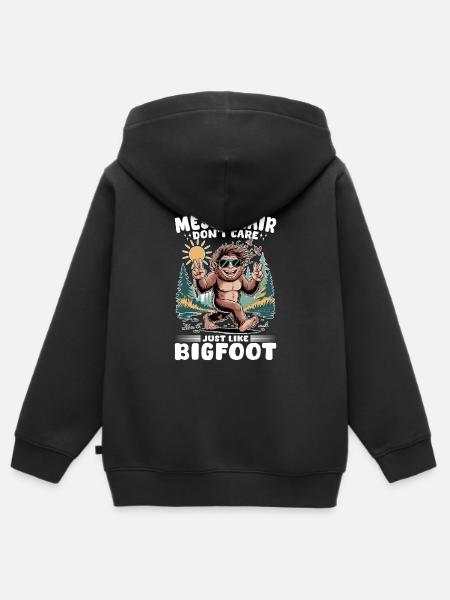 Bigfoot Sasquatch - Kinder Premium Organic Zip Hoodie - Schwarz