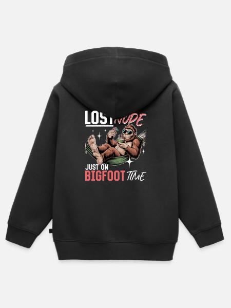 Bigfoot Sasquatch - Kinder Premium Organic Zip Hoodie - Schwarz