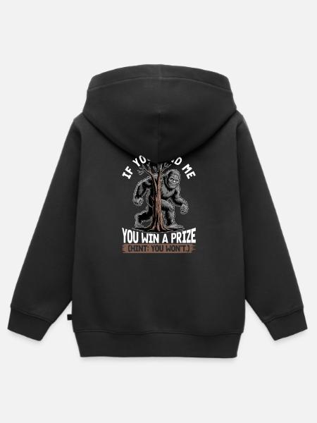 Bigfoot Sasquatch - Kinder Premium Organic Zip Hoodie - Schwarz