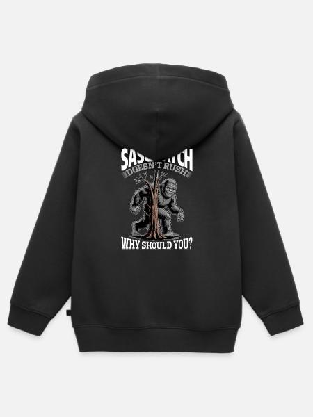 Bigfoot Sasquatch - Kinder Premium Organic Zip Hoodie - Schwarz