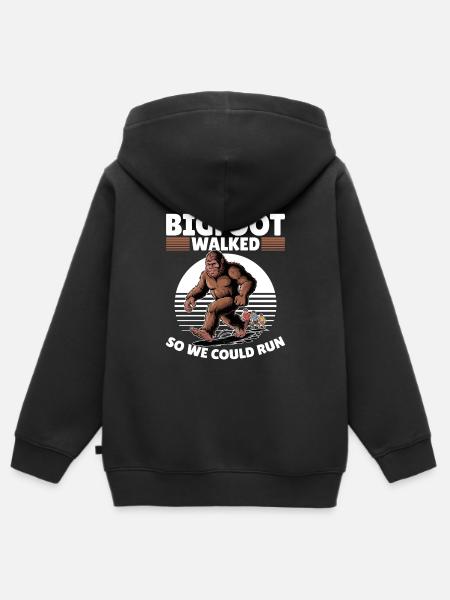 Bigfoot Sasquatch - Kinder Premium Organic Zip Hoodie - Schwarz