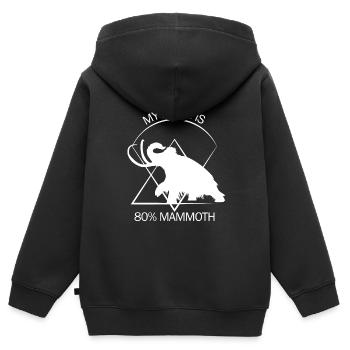 Drôle de mammouth Âge de pierre Conception de l’âge de glace Préhistorique - Sweat Premium à capuche zippé enfant bio - noir - Dos - AI Model Kid Male (0cm)