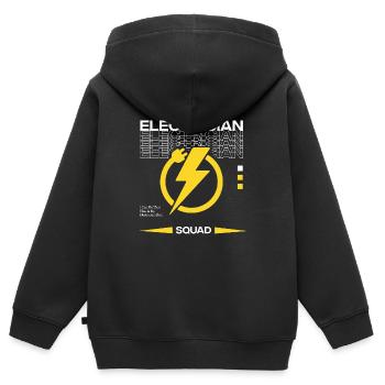 Circuits de tension Electro Electro Electrician - Sweat Premium à capuche zippé enfant bio - noir - Dos - AI Model Kid Male (0cm)