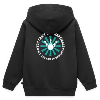 Bowling Bowling Ball Bowling Alley Strike - Sweat Premium à capuche zippé enfant bio - noir - Dos - AI Model Kid Male (0cm)