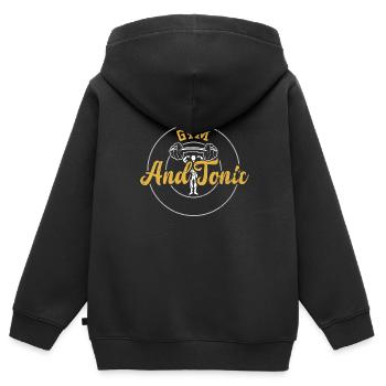 Gym And Tonic - Gym - Kids Premium Organic Zip-up Hoodie - black - Back - AI Model Kid Male (0cm)