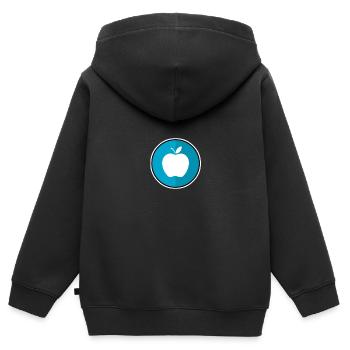 Symbol - Kinder Premium Organic Zip Hoodie - Schwarz - Hinten - AI Model Kid Male (0cm)