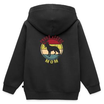 Schäferhund Rettungshund - Kinder Premium Organic Zip Hoodie - Schwarz - Hinten - AI Model Kid Male (0cm)