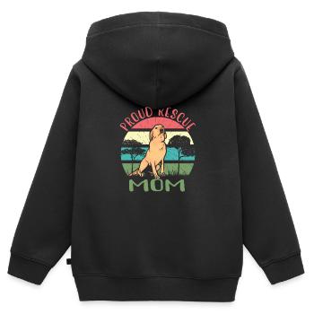 Rettungshund - Kinder Premium Organic Zip Hoodie - Schwarz - Hinten - AI Model Kid Male (0cm)