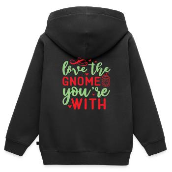 Se marier 1 - Sweat Premium à capuche zippé enfant bio - noir - Dos - AI Model Kid Male (0cm)