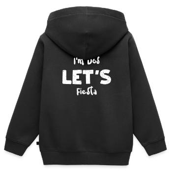 I'm Dos Let's Fiesta - Kinder Premium Organic Zip Hoodie - Schwarz - Hinten - AI Model Kid Male (0cm)