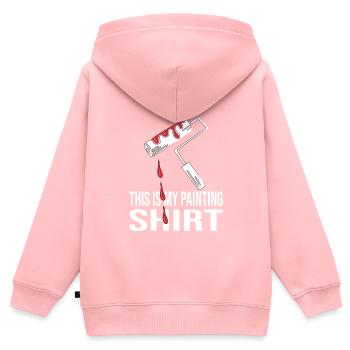 Maler - Kinder Premium Organic Zip Hoodie - Rosa - Hinten - AI Model Kid Female (0cm)