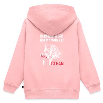 Maler - Kinder Premium Organic Zip Hoodie - Rosa - Hinten - AI Model Kid Female (0cm)