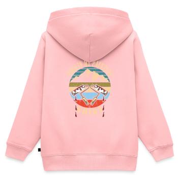 Maler - Kinder Premium Organic Zip Hoodie - Rosa - Hinten - AI Model Kid Female (0cm)