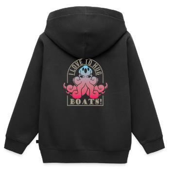 Oktopus - Kinder Premium Organic Zip Hoodie - Schwarz - Hinten - AI Model Kid Male (0cm)