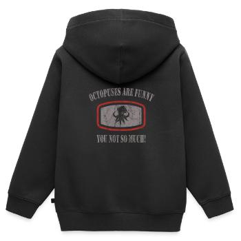 Oktopus - Kinder Premium Organic Zip Hoodie - Schwarz - Hinten - AI Model Kid Male (0cm)