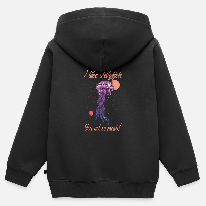 Jelly Whisperer - Sweat Premium à capuche zippé enfant bio - noir