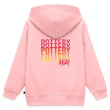 Töpfern - Kinder Premium Organic Zip Hoodie - Rosa - Hinten - AI Model Kid Female (0cm)
