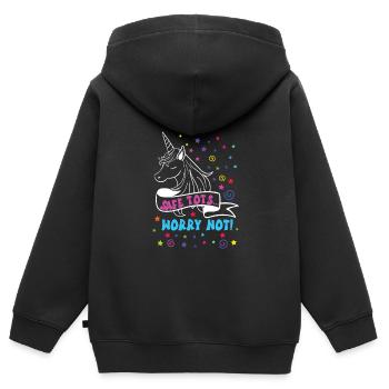 Babysitter - Kinder Premium Organic Zip Hoodie - Schwarz - Hinten - AI Model Kid Male (0cm)