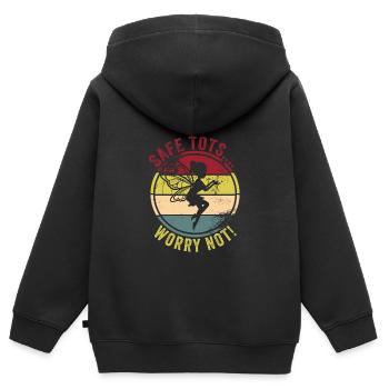 Babysitter - Kinder Premium Organic Zip Hoodie - Schwarz - Hinten - AI Model Kid Male (0cm)