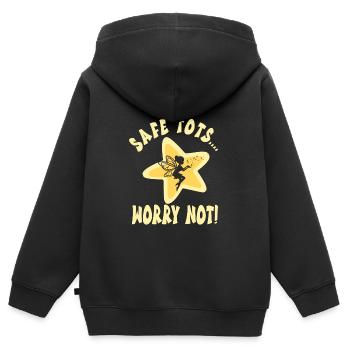 Babysitter - Kinder Premium Organic Zip Hoodie - Schwarz - Hinten - AI Model Kid Male (0cm)