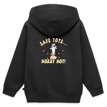 Babysitter - Kinder Premium Organic Zip Hoodie - Schwarz - Hinten - AI Model Kid Male (0cm)