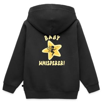 Babysitter - Kinder Premium Organic Zip Hoodie - Schwarz - Hinten - AI Model Kid Male (0cm)