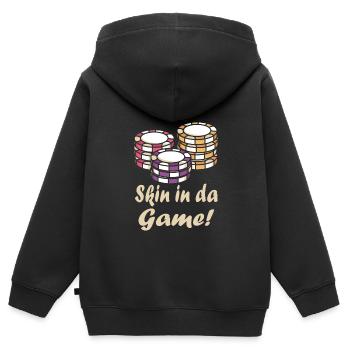 Casino - Kinder Premium Organic Zip Hoodie - Schwarz - Hinten - AI Model Kid Male (0cm)