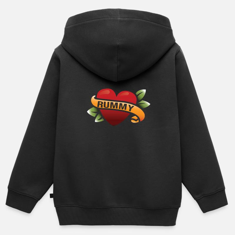 Rami - Sweat Premium à capuche zippé enfant bio - noir