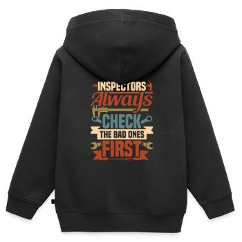 Schlosser - Kinder Premium Organic Zip Hoodie - Schwarz - Hinten - AI Model Kid Male (0cm)